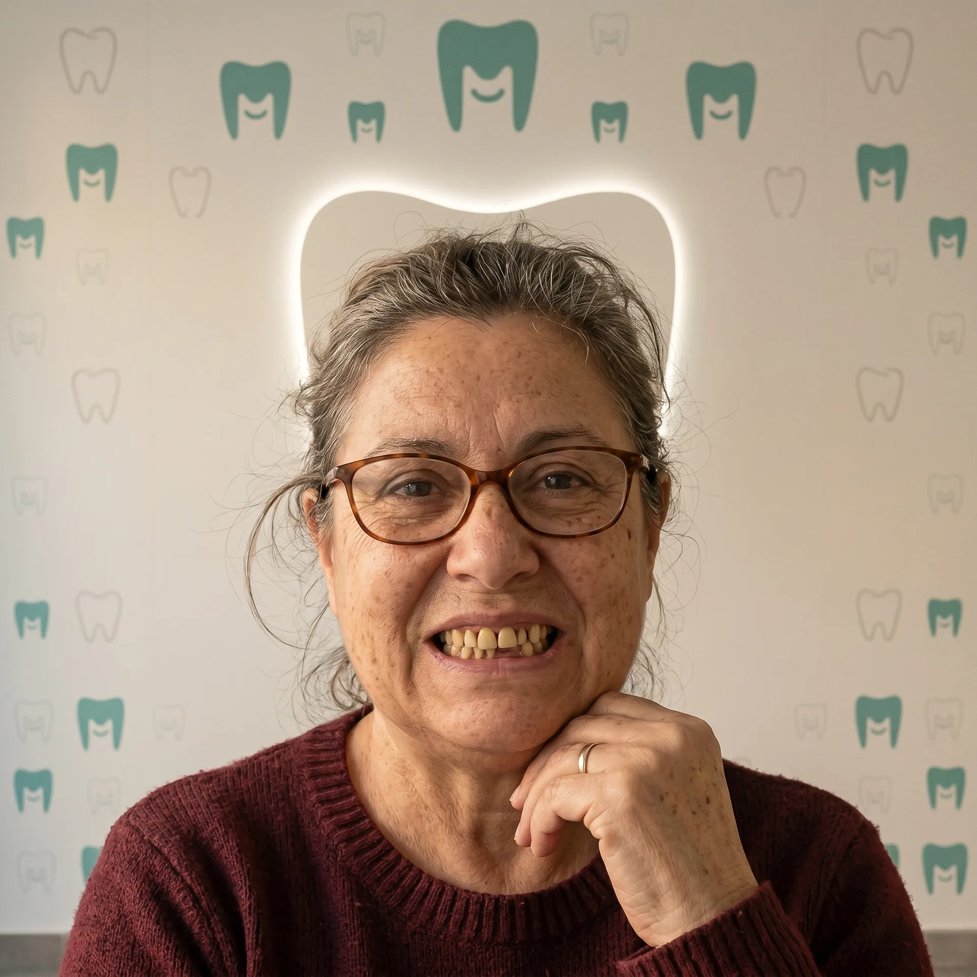 Caso de All-on-4 arcada superior antes — MAKEDA Barcelona