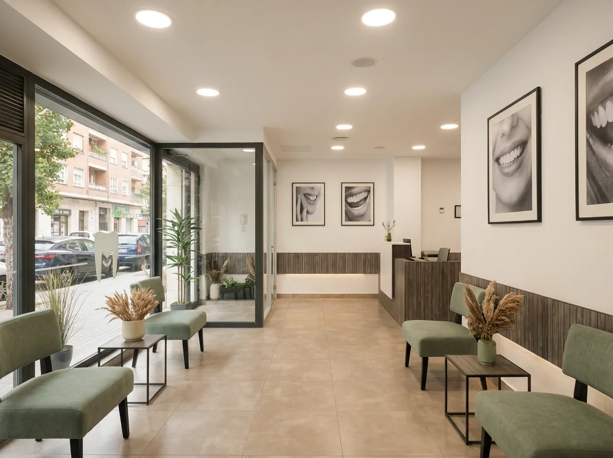 Recepción de Clínica MAKEDA Barcelona con luz natural